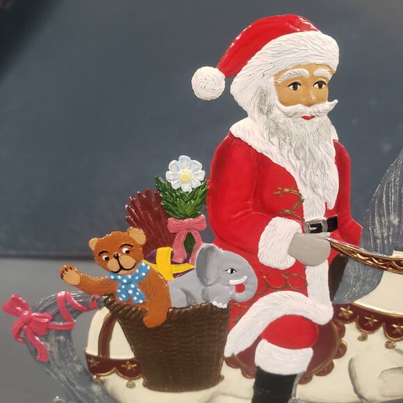 Vintage Christmas 1996 Wilhelm Schweizer German Pewter Santa On A Horse - Picture 2 of 9